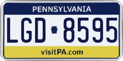 PA license plate LGD8595