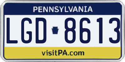 PA license plate LGD8613