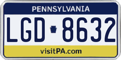 PA license plate LGD8632