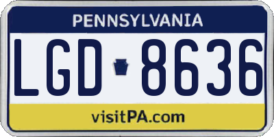 PA license plate LGD8636