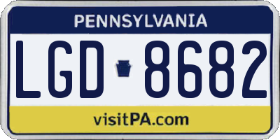 PA license plate LGD8682