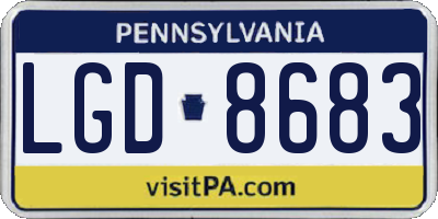 PA license plate LGD8683