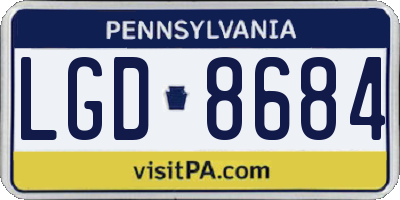 PA license plate LGD8684