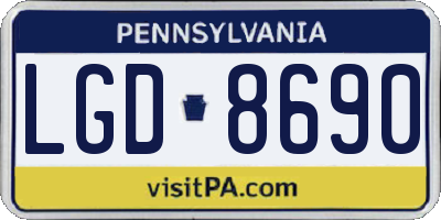 PA license plate LGD8690
