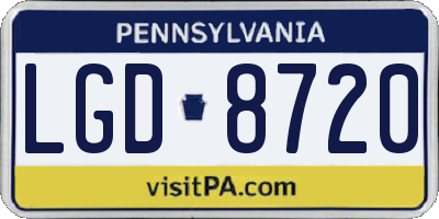 PA license plate LGD8720