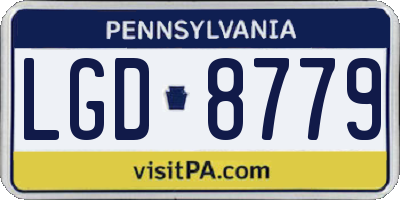 PA license plate LGD8779