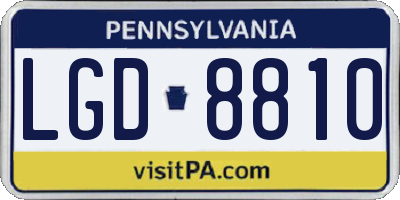 PA license plate LGD8810
