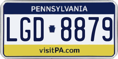 PA license plate LGD8879