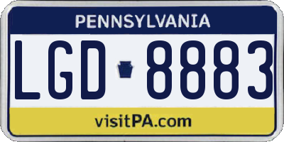 PA license plate LGD8883