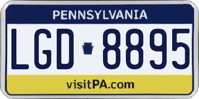 PA license plate LGD8895