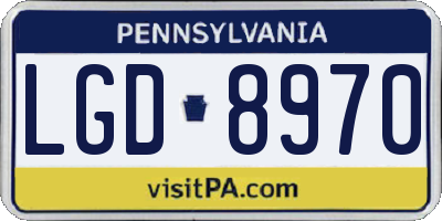 PA license plate LGD8970