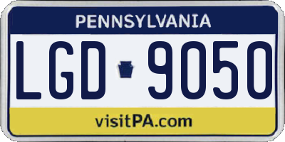 PA license plate LGD9050
