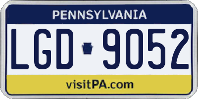 PA license plate LGD9052