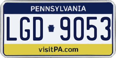 PA license plate LGD9053