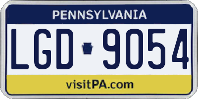 PA license plate LGD9054