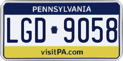 PA license plate LGD9058