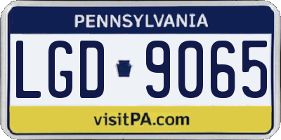 PA license plate LGD9065
