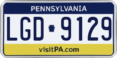PA license plate LGD9129