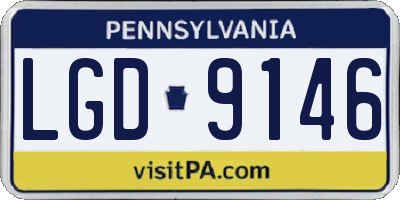 PA license plate LGD9146