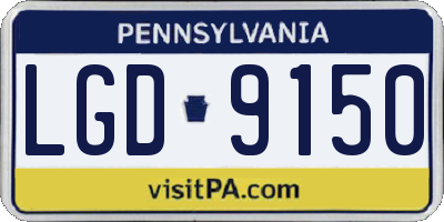 PA license plate LGD9150