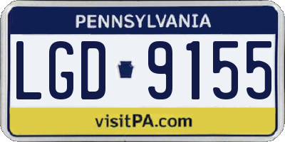 PA license plate LGD9155