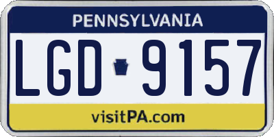 PA license plate LGD9157