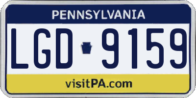PA license plate LGD9159