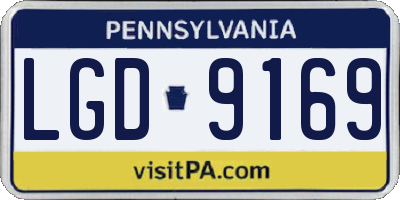 PA license plate LGD9169