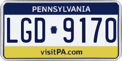 PA license plate LGD9170