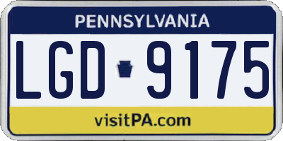 PA license plate LGD9175