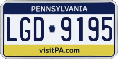 PA license plate LGD9195