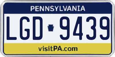 PA license plate LGD9439