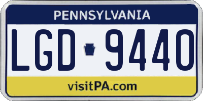 PA license plate LGD9440