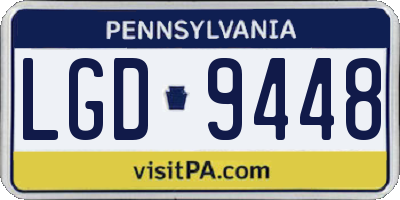 PA license plate LGD9448