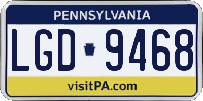 PA license plate LGD9468
