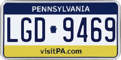 PA license plate LGD9469