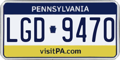 PA license plate LGD9470