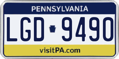 PA license plate LGD9490