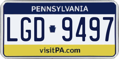 PA license plate LGD9497