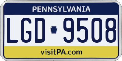 PA license plate LGD9508