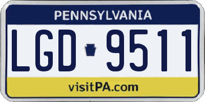 PA license plate LGD9511