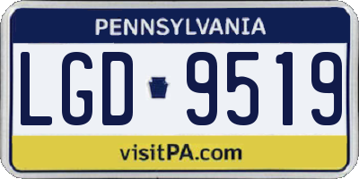 PA license plate LGD9519