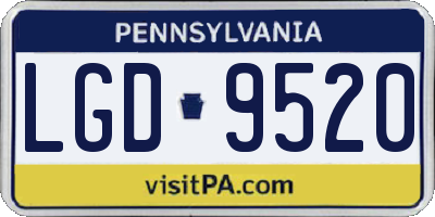 PA license plate LGD9520