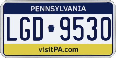 PA license plate LGD9530