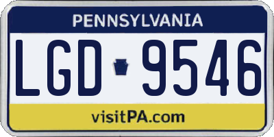 PA license plate LGD9546