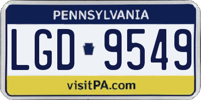 PA license plate LGD9549
