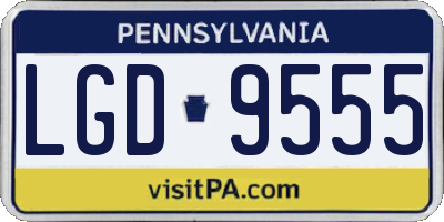 PA license plate LGD9555