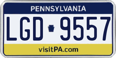 PA license plate LGD9557