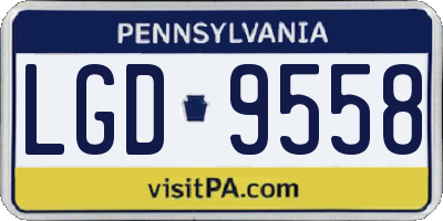 PA license plate LGD9558