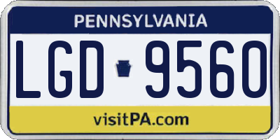 PA license plate LGD9560